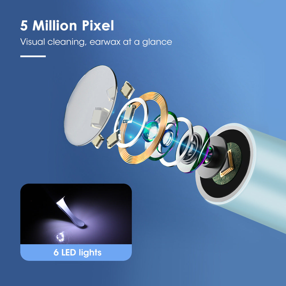 Waterproof Ear Wax Cleaner with Camera and LED Lights